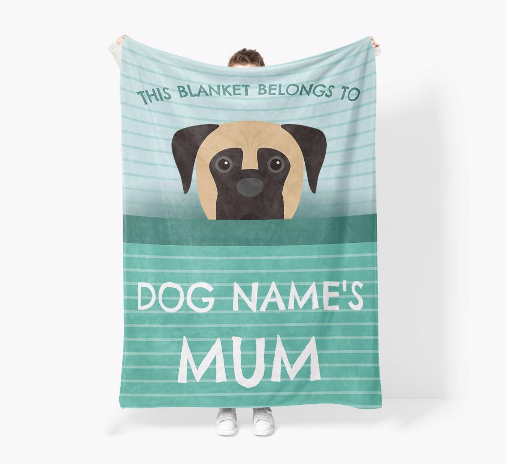 'This Blanket Belongs To...' - Personalized {breedFullName} Blanket: Premium Sherpa Fleece