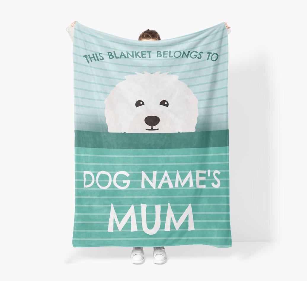 'This Blanket Belongs To...' - Personalized {breedFullName} Blanket: Premium Sherpa Fleece