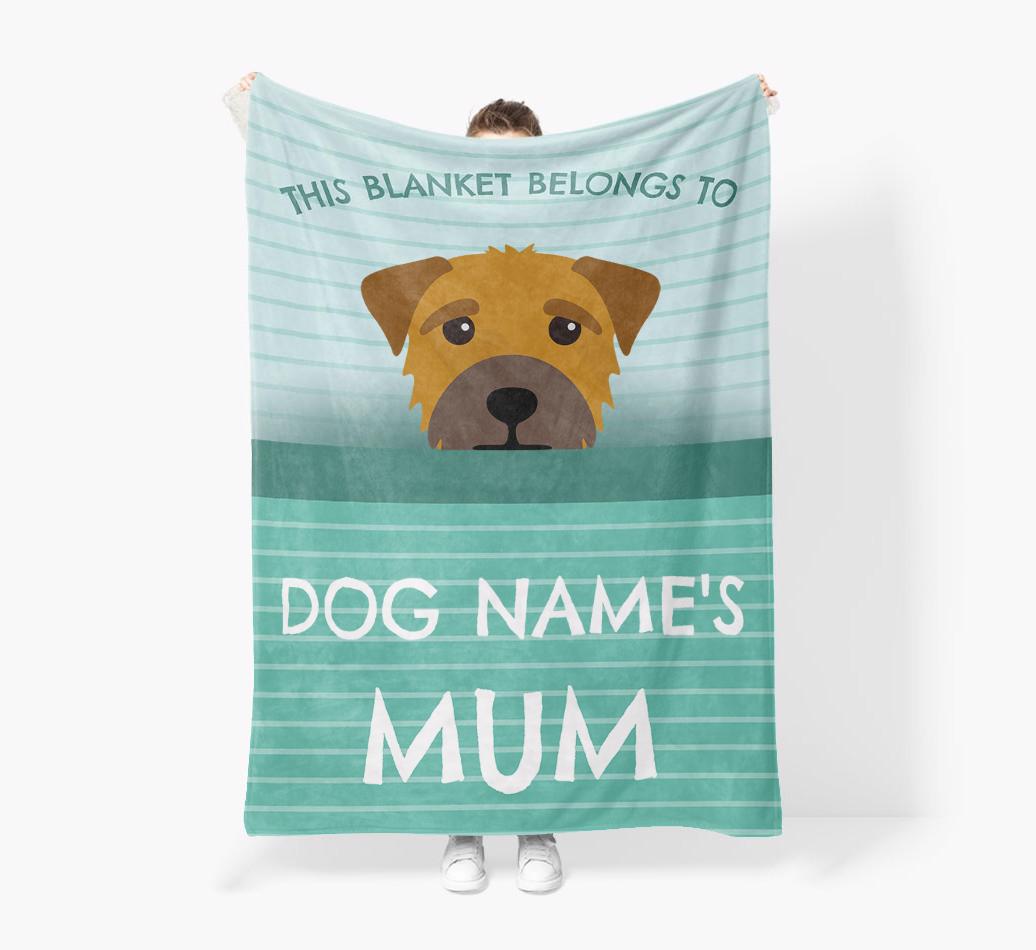 'This Blanket Belongs To...' - Personalized {breedFullName} Blanket: Premium Sherpa Fleece
