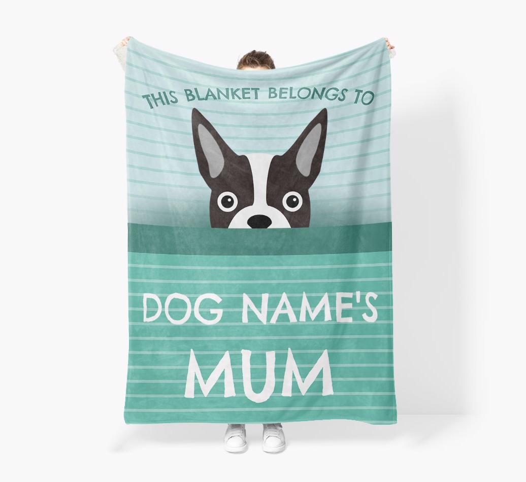 'This Blanket Belongs To...' - Personalized {breedFullName} Blanket: Premium Sherpa Fleece