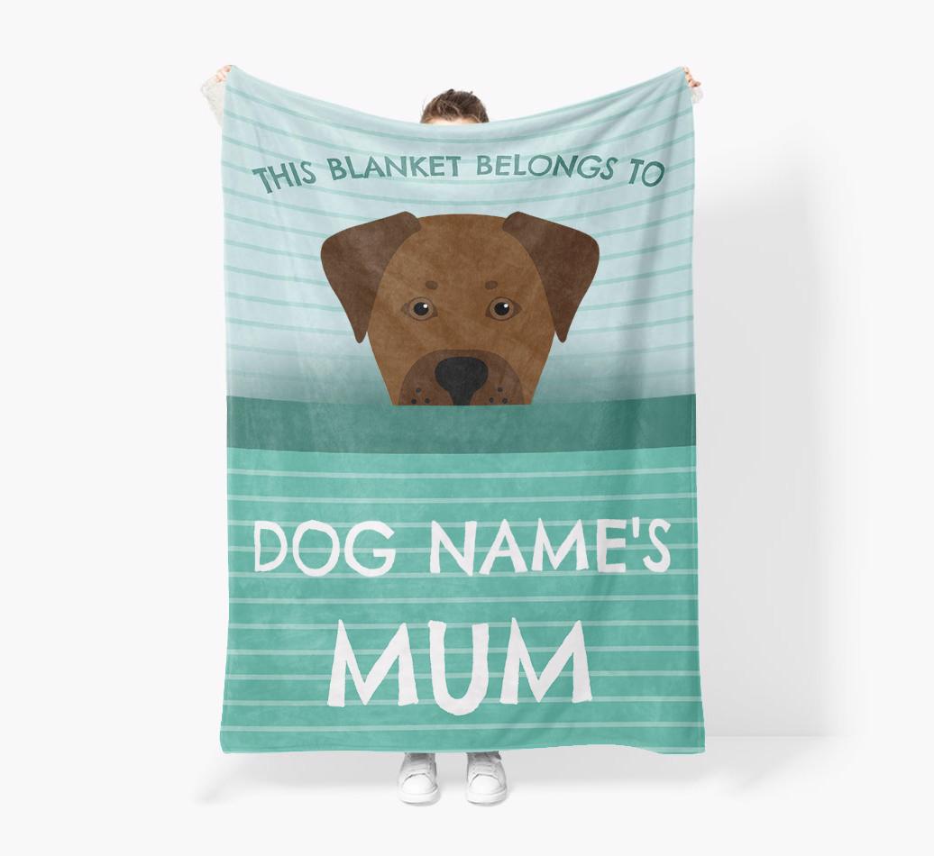 'This Blanket Belongs To...' - Personalized {breedFullName} Blanket: Premium Sherpa Fleece