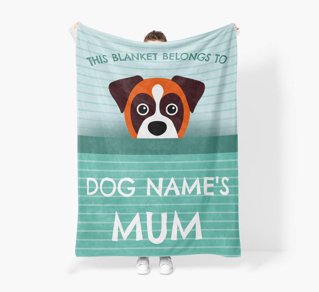 'This Blanket Belongs To...' - Personalised {breedFullName} Blanket: Premium Sherpa Fleece