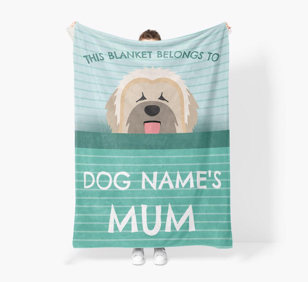 'This Blanket Belongs To...' - Personalized {breedFullName} Blanket: Premium Sherpa Fleece