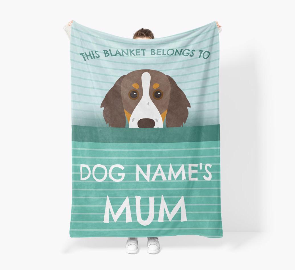 'This Blanket Belongs To...' - Personalized {breedFullName} Blanket: Premium Sherpa Fleece