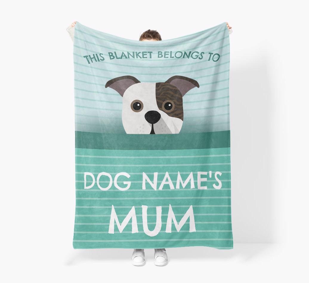 'This Blanket Belongs To...' - Personalized {breedFullName} Blanket: Premium Sherpa Fleece