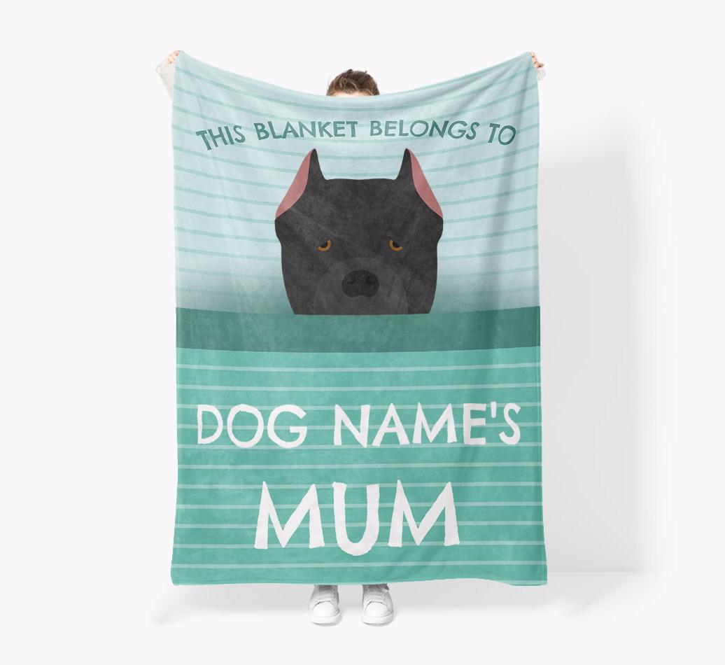 'This Blanket Belongs To...' - Personalized {breedFullName} Blanket: Premium Sherpa Fleece