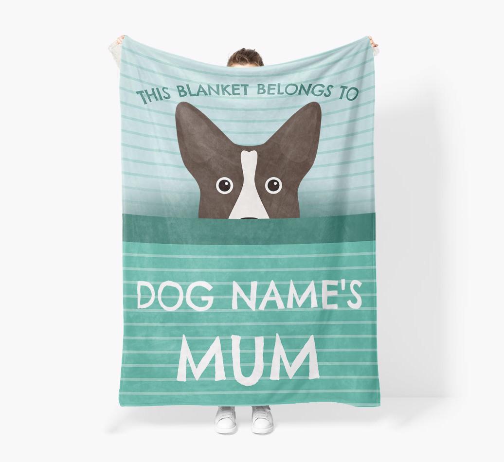 'This Blanket Belongs To...' - Personalized {breedFullName} Blanket: Premium Sherpa Fleece