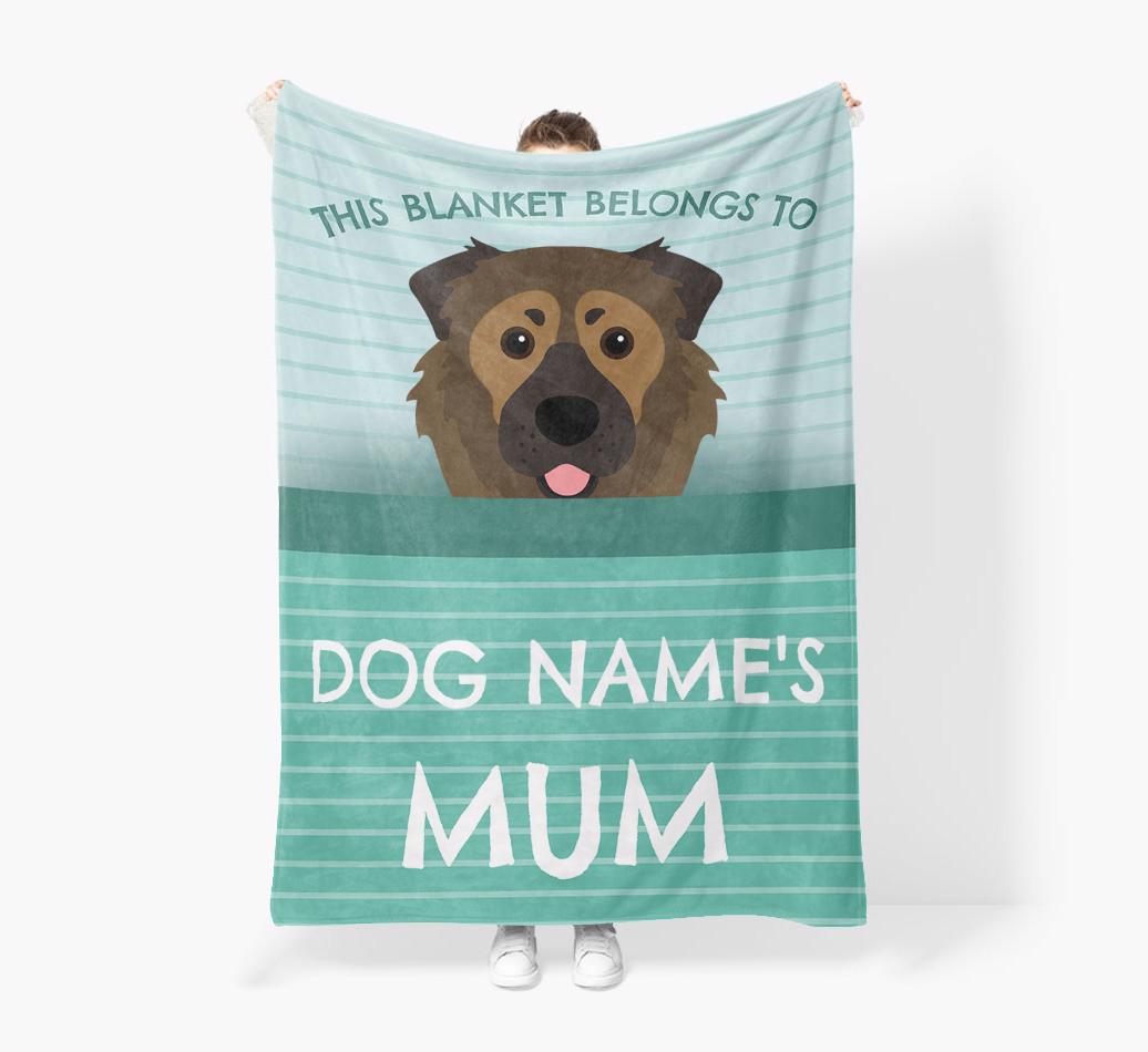 'This Blanket Belongs To...' - Personalized {breedFullName} Blanket: Premium Sherpa Fleece