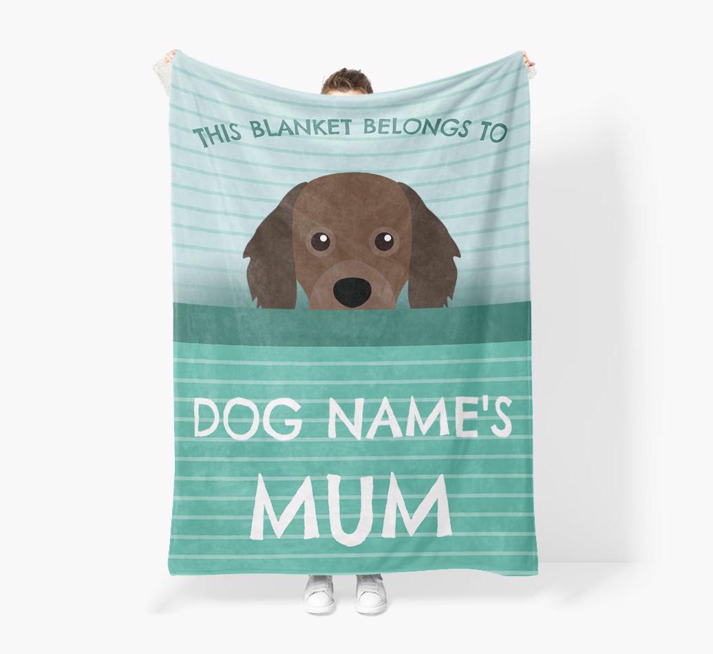 'This Blanket Belongs To...' - Personalized {breedFullName} Blanket: Premium Sherpa Fleece