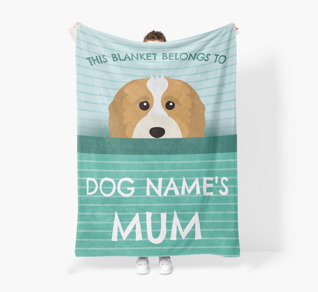 'This Blanket Belongs To...' - Personalized {breedFullName} Blanket: Premium Sherpa Fleece