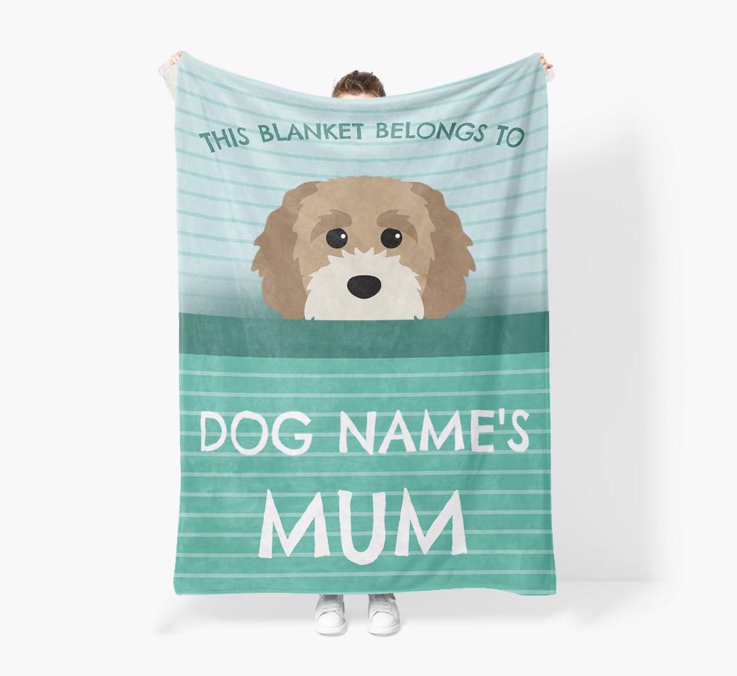 'This Blanket Belongs To...' - Personalized {breedFullName} Blanket: Premium Sherpa Fleece