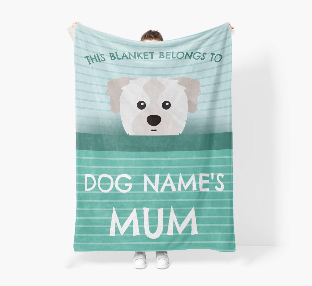 'This Blanket Belongs To...' - Personalized {breedFullName} Blanket: Premium Sherpa Fleece