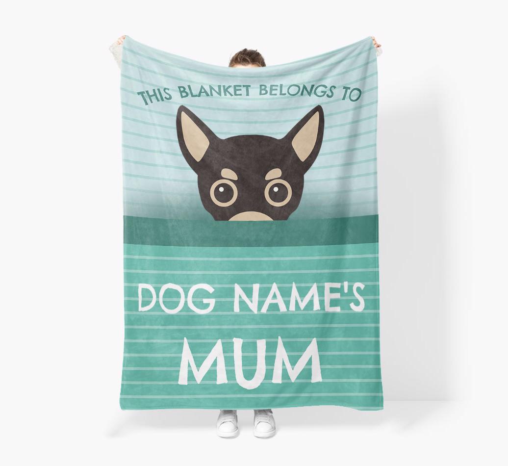 'This Blanket Belongs To...' - Personalized {breedFullName} Blanket: Premium Sherpa Fleece
