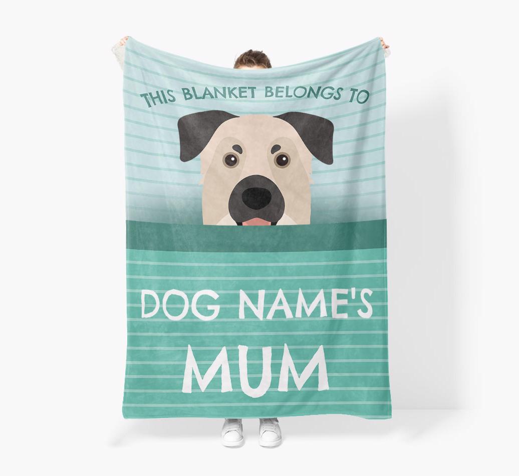 'This Blanket Belongs To...' - Personalized {breedFullName} Blanket: Premium Sherpa Fleece