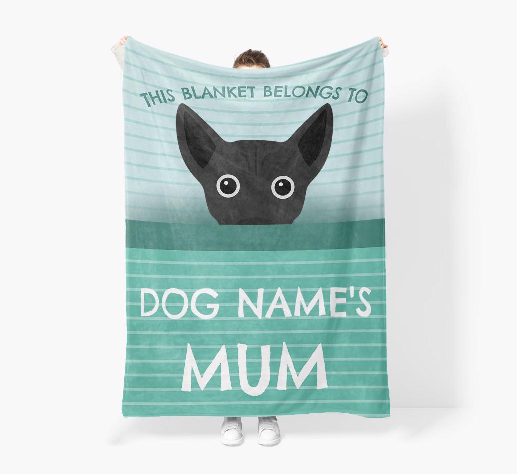'This Blanket Belongs To...' - Personalized {breedFullName} Blanket: Premium Sherpa Fleece