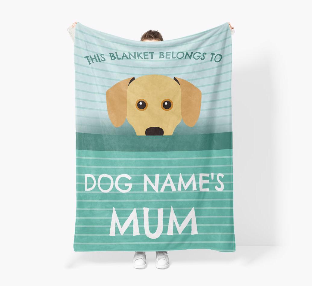 'This Blanket Belongs To...' - Personalized {breedFullName} Blanket: Premium Sherpa Fleece