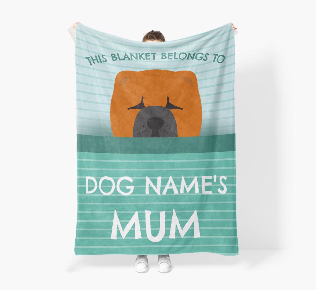 'This Blanket Belongs To...' - Personalized {breedFullName} Blanket: Premium Sherpa Fleece
