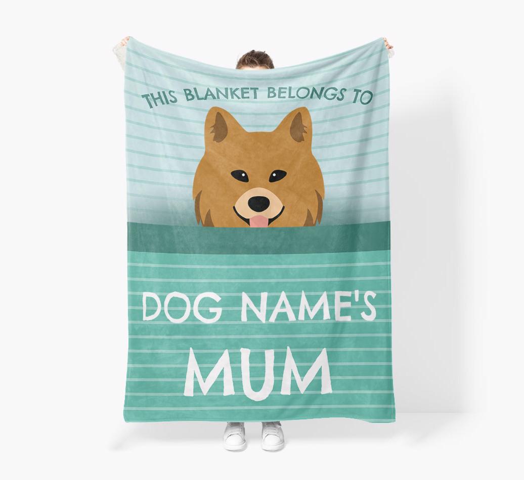 'This Blanket Belongs To...' - Personalized {breedFullName} Blanket: Premium Sherpa Fleece
