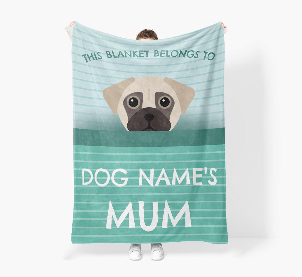 'This Blanket Belongs To...' - Personalized {breedFullName} Blanket: Premium Sherpa Fleece