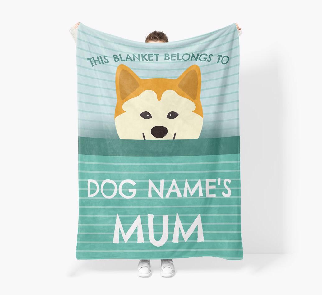 'This Blanket Belongs To...' - Personalized {breedFullName} Blanket: Premium Sherpa Fleece