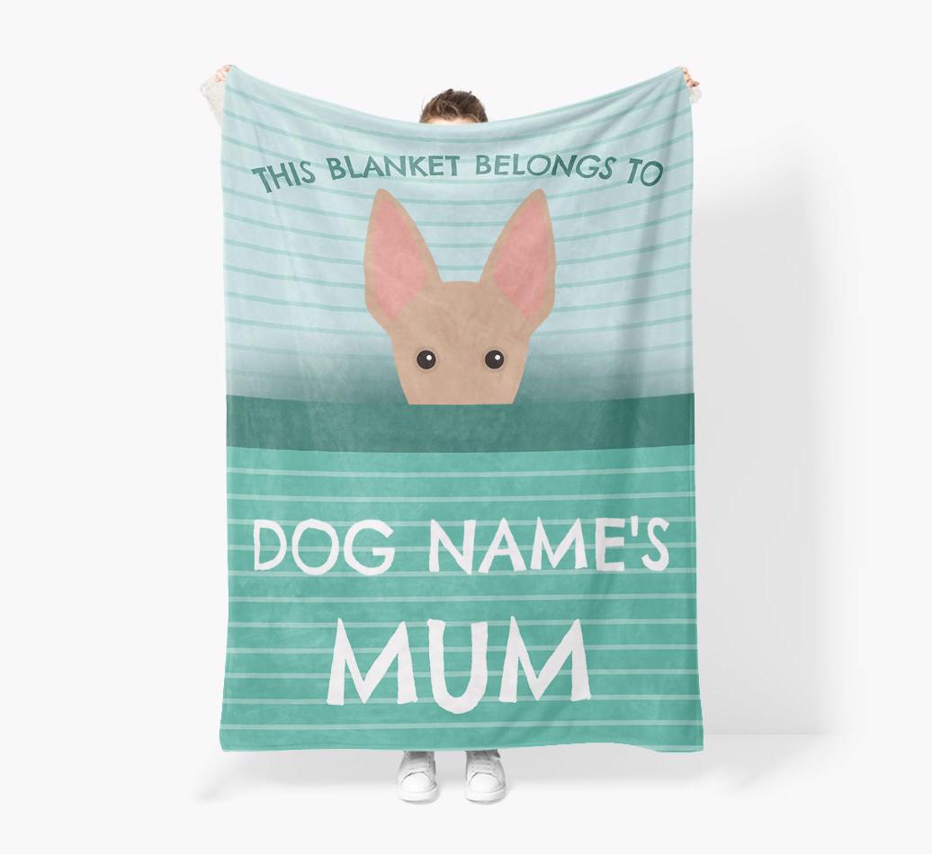 'This Blanket Belongs To...' - Personalized {breedFullName} Blanket: Premium Sherpa Fleece