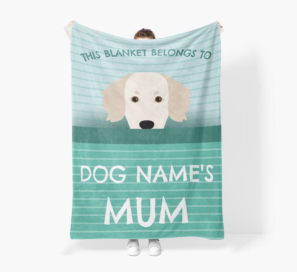 'This Blanket Belongs To...' - Personalized {breedFullName} Blanket: Premium Sherpa Fleece
