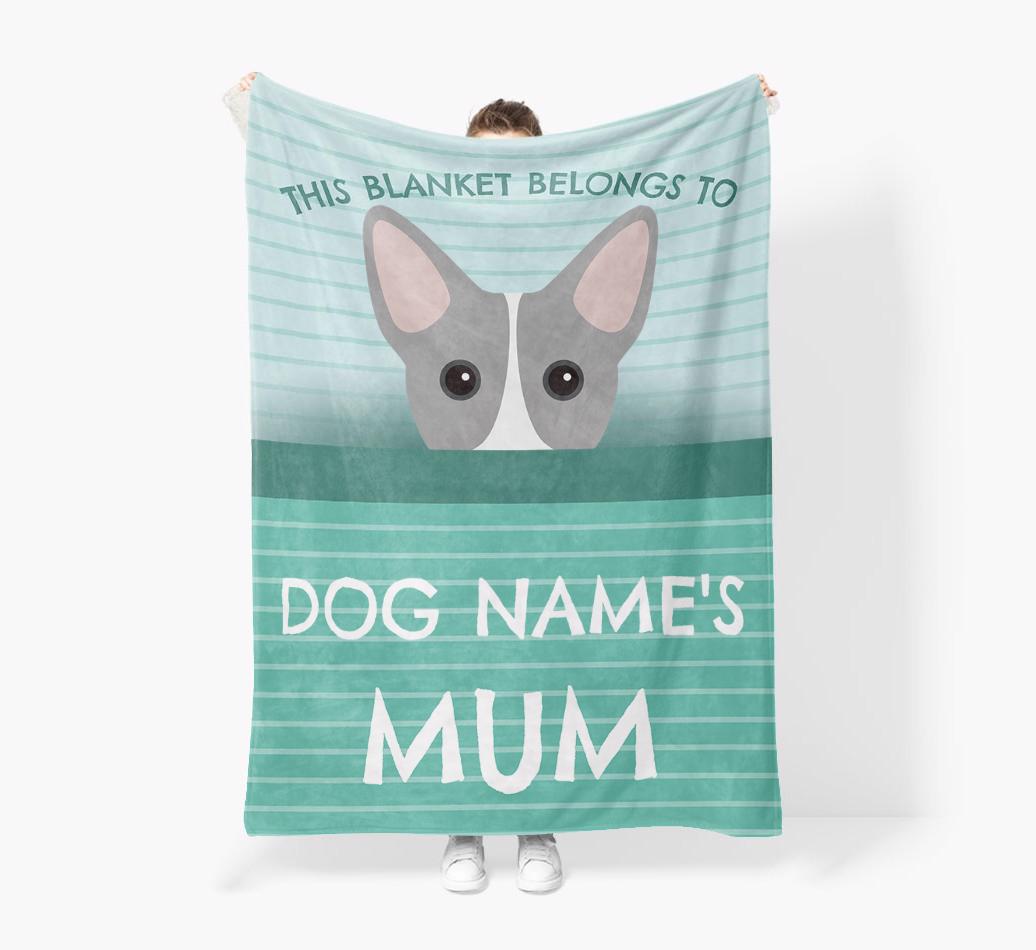 'This Blanket Belongs To...' - Personalized {breedFullName} Blanket: Premium Sherpa Fleece