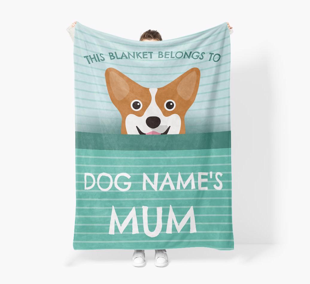 'This Blanket Belongs To...' - Personalized {breedFullName} Blanket: Premium Sherpa Fleece