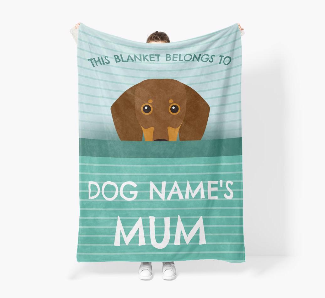 'This Blanket Belongs To...' - Personalized {breedFullName} Blanket: Premium Sherpa Fleece