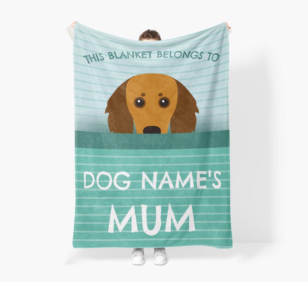 'This Blanket Belongs To...' - Personalized {breedFullName} Blanket: Premium Sherpa Fleece