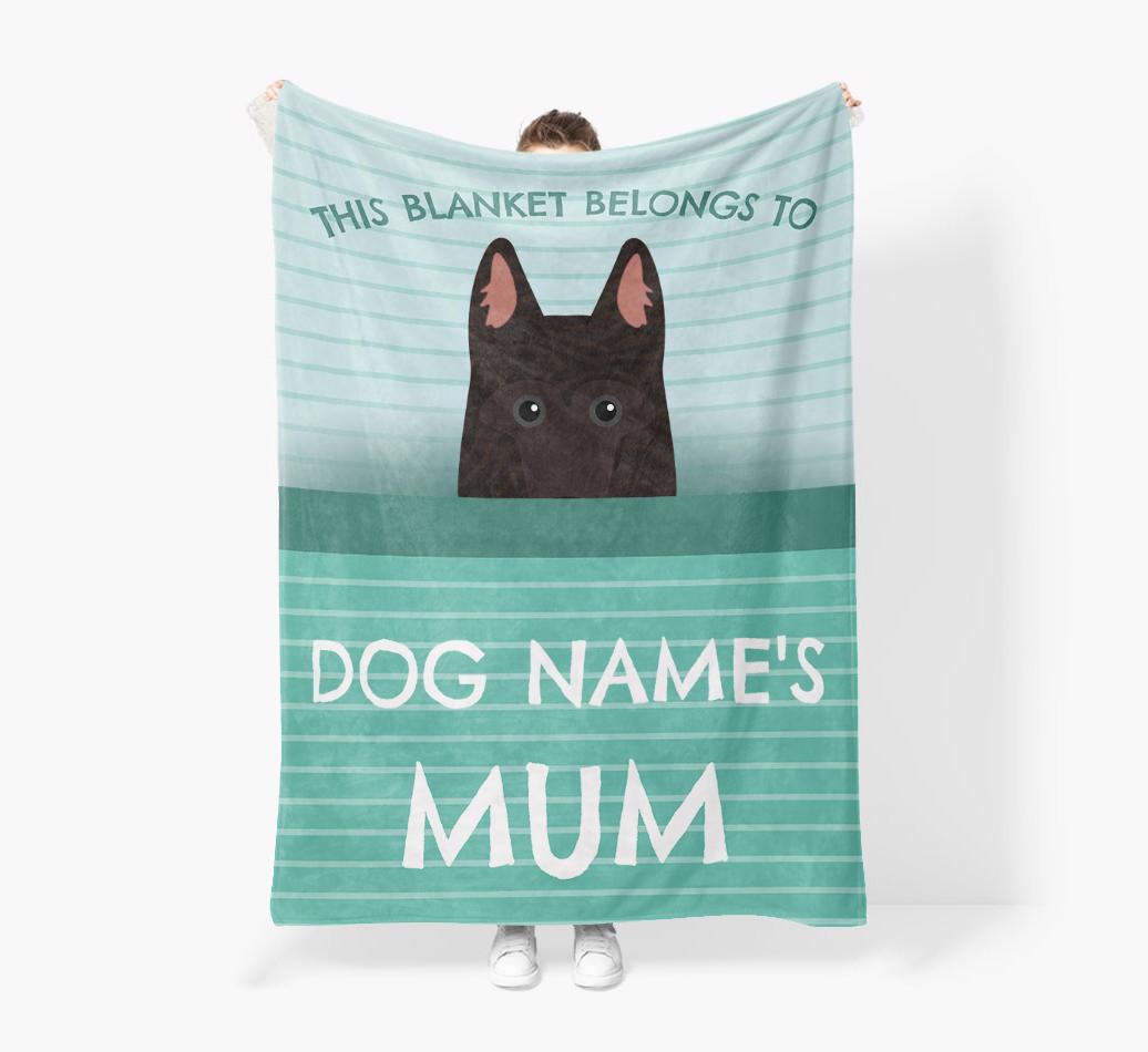 'This Blanket Belongs To...' - Personalized {breedFullName} Blanket: Premium Sherpa Fleece