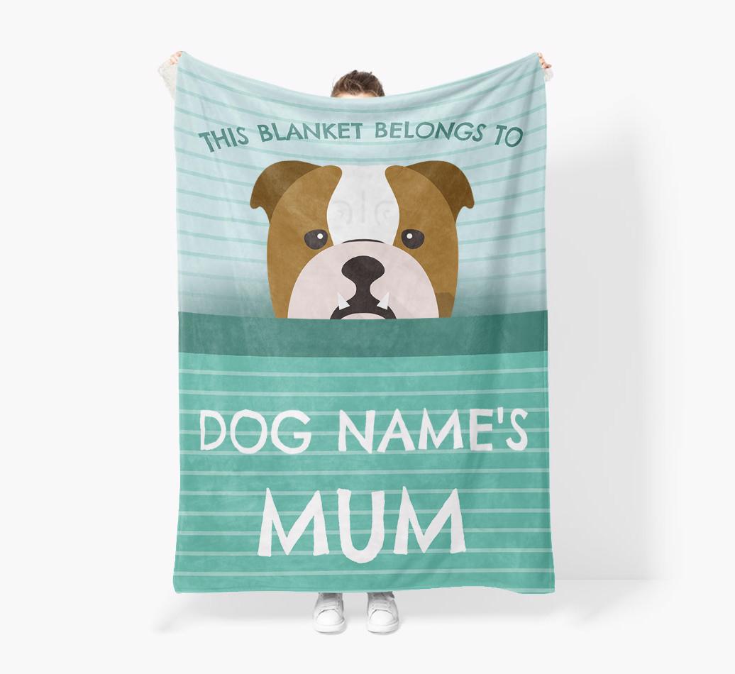 'This Blanket Belongs To...' - Personalized {breedFullName} Blanket: Premium Sherpa Fleece