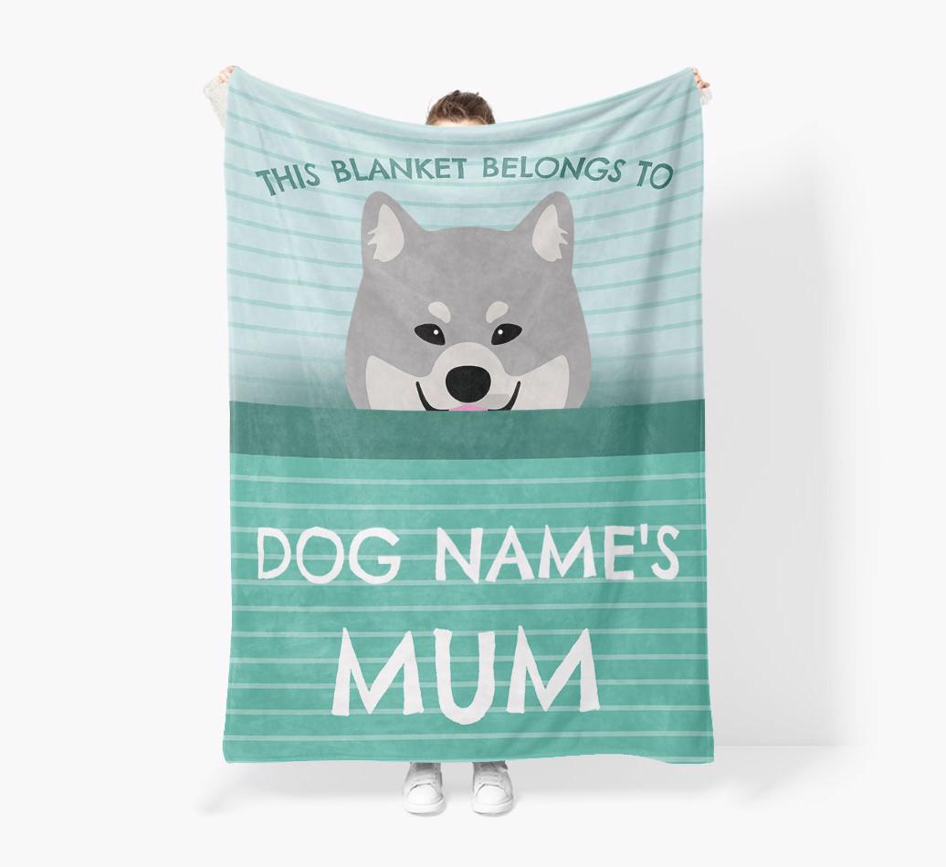 'This Blanket Belongs To...' - Personalized {breedFullName} Blanket: Premium Sherpa Fleece