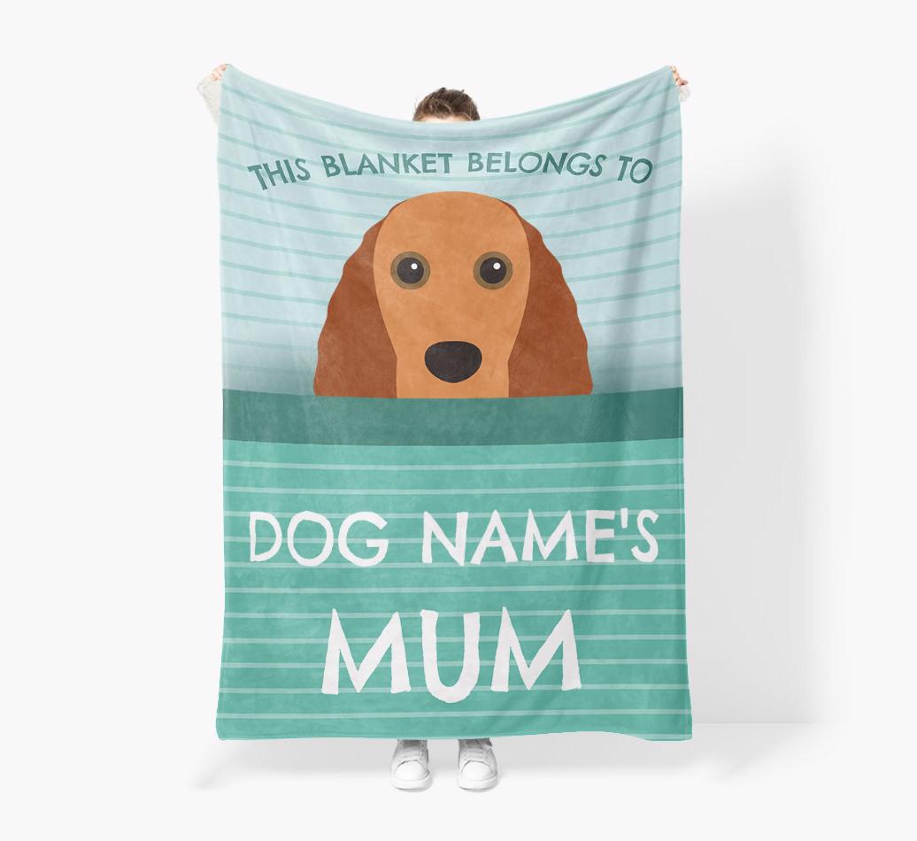 'This Blanket Belongs To...' - Personalized {breedFullName} Blanket: Premium Sherpa Fleece