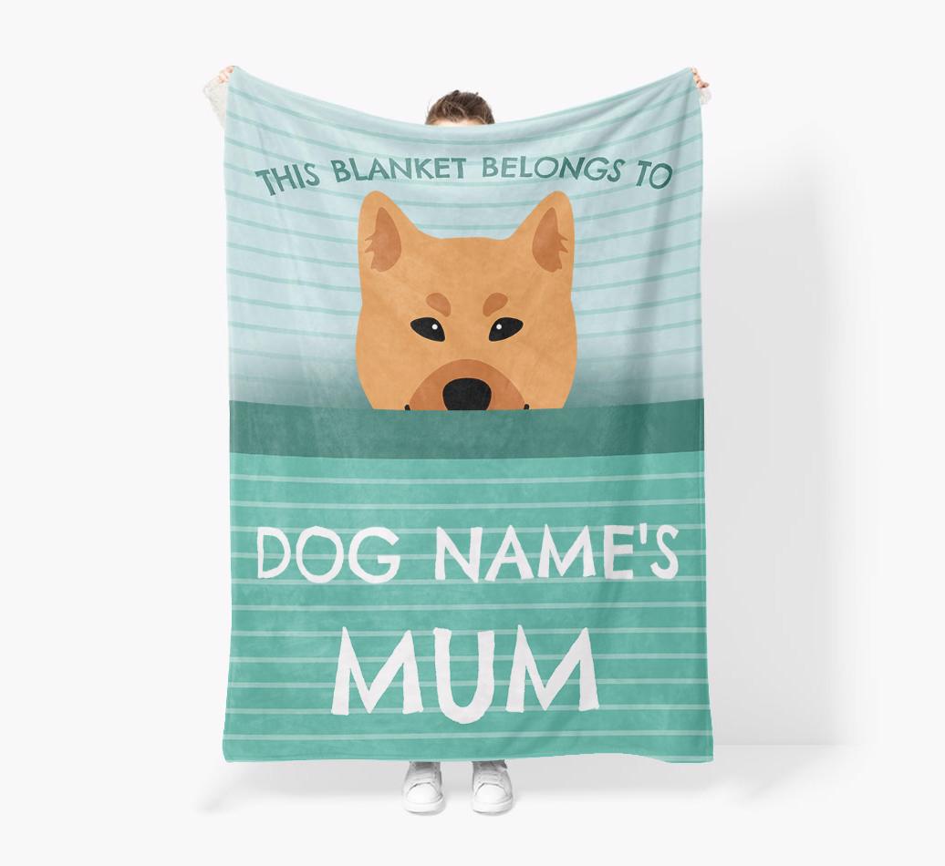 'This Blanket Belongs To...' - Personalized {breedFullName} Blanket: Premium Sherpa Fleece