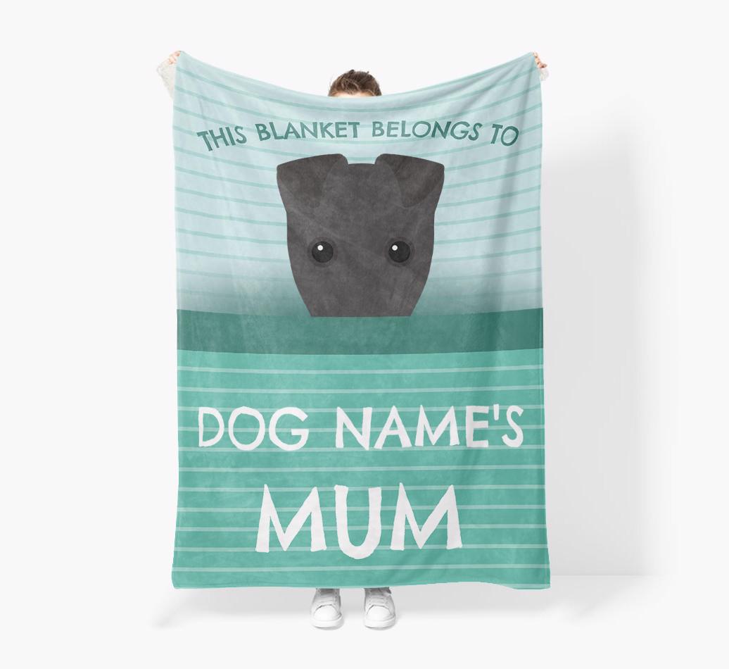 'This Blanket Belongs To...' - Personalized {breedFullName} Blanket: Premium Sherpa Fleece