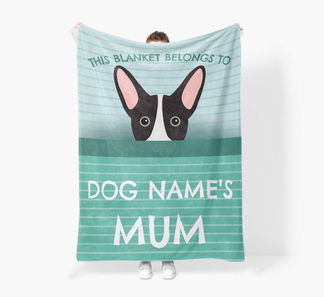 'This Blanket Belongs To...' - Personalized {breedFullName} Blanket: Premium Sherpa Fleece