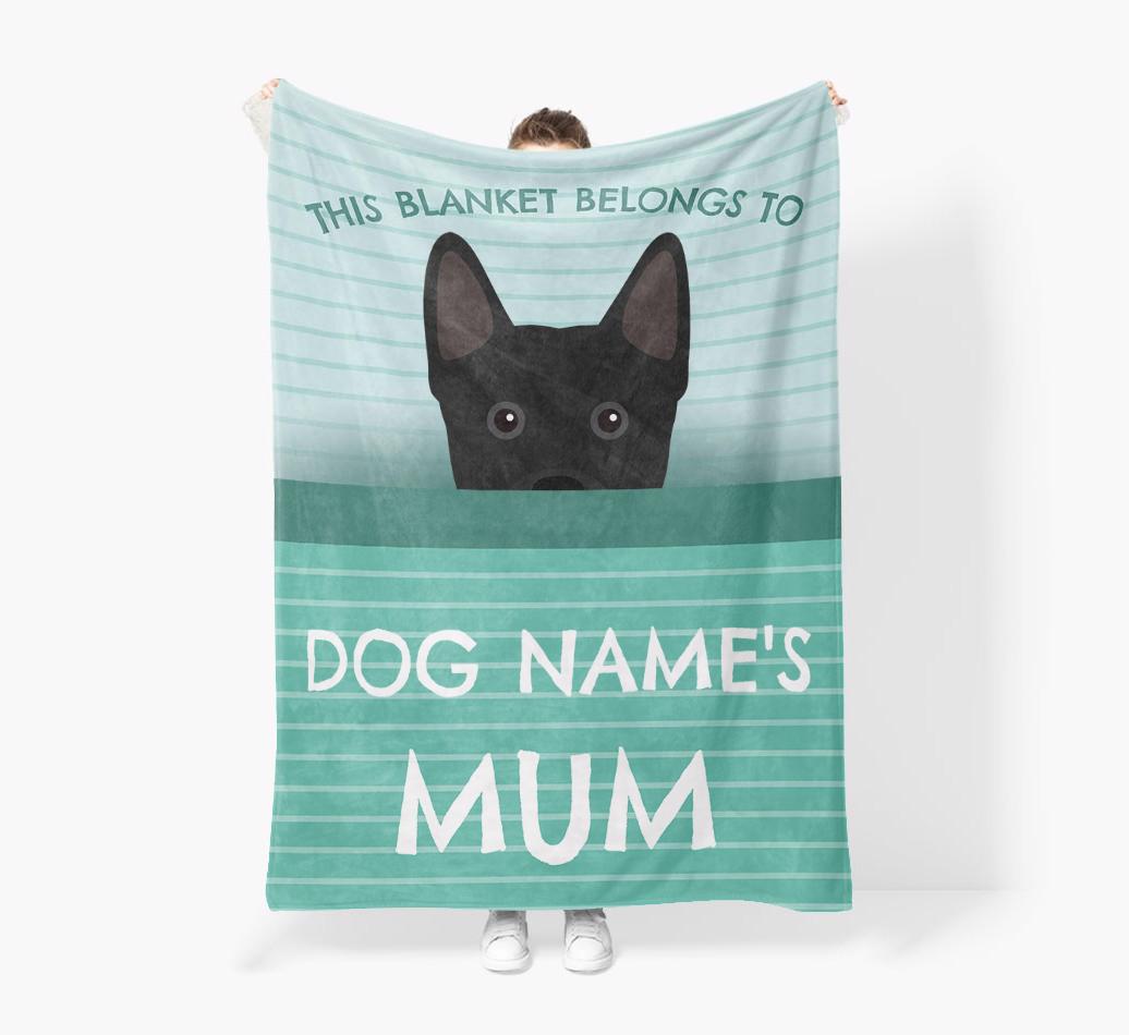 'This Blanket Belongs To...' - Personalized {breedFullName} Blanket: Premium Sherpa Fleece