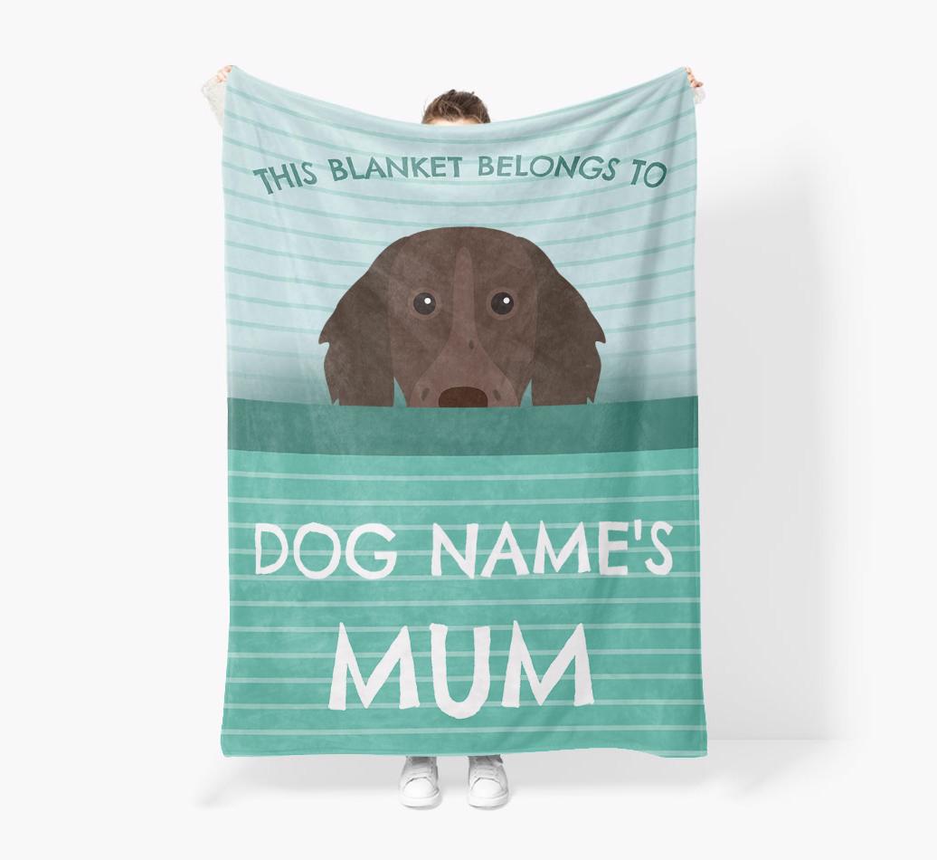 'This Blanket Belongs To...' - Personalized {breedFullName} Blanket: Premium Sherpa Fleece
