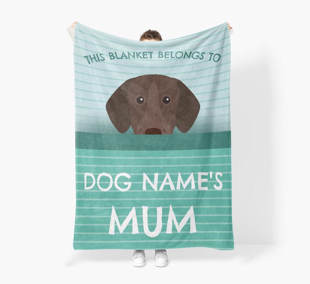 'This Blanket Belongs To...' - Personalized {breedFullName} Blanket: Premium Sherpa Fleece