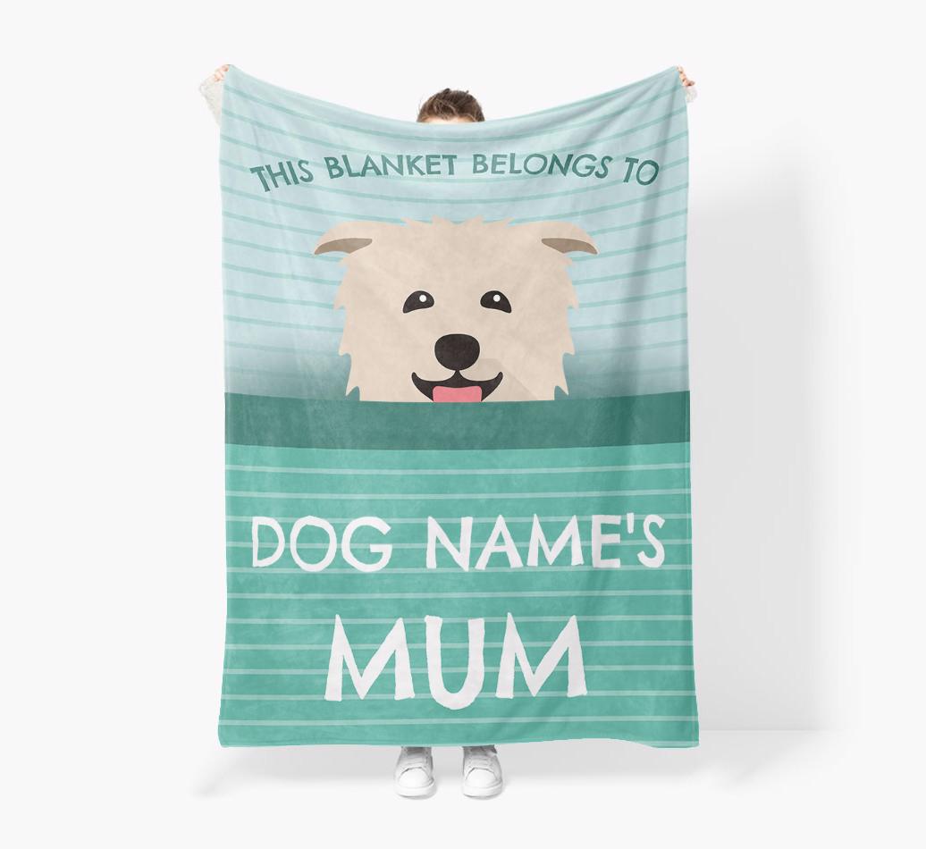'This Blanket Belongs To...' - Personalized {breedFullName} Blanket: Premium Sherpa Fleece