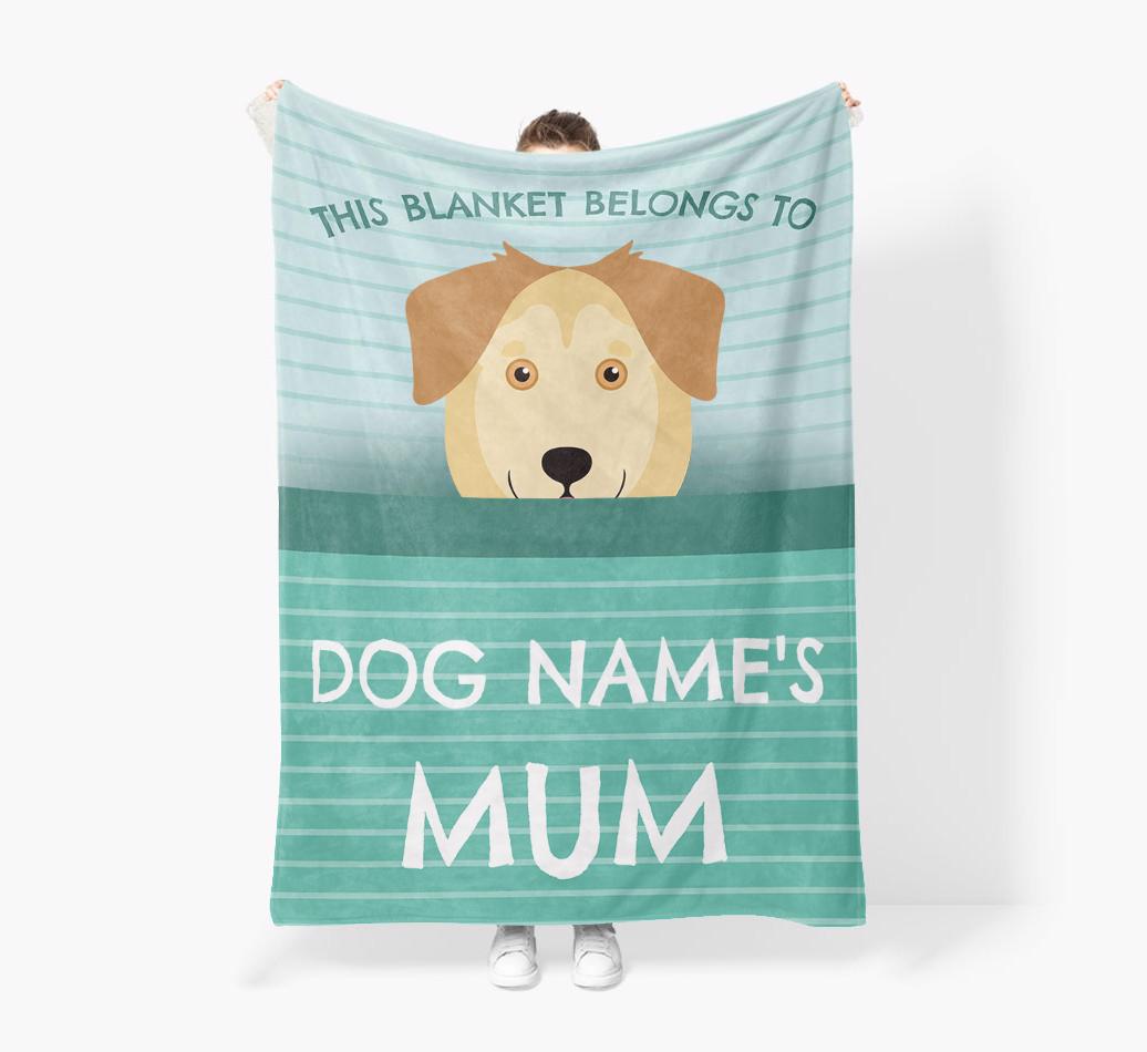 'This Blanket Belongs To...' - Personalized {breedFullName} Blanket: Premium Sherpa Fleece