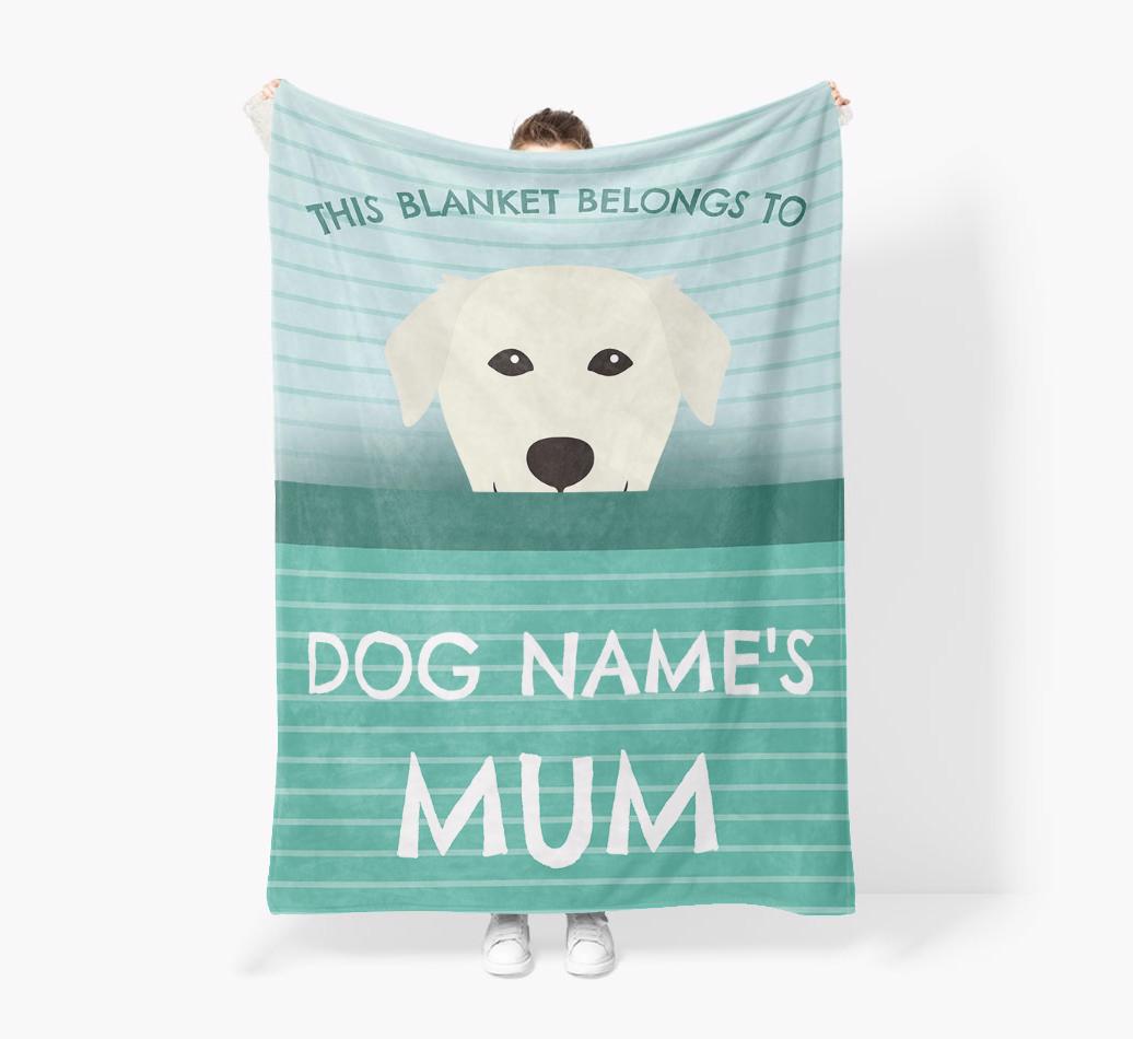 'This Blanket Belongs To...' - Personalised {breedFullName} Blanket: Premium Sherpa Fleece