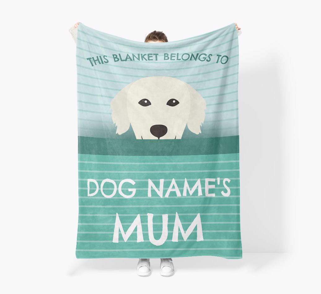 'This Blanket Belongs To...' - Personalized {breedFullName} Blanket: Premium Sherpa Fleece