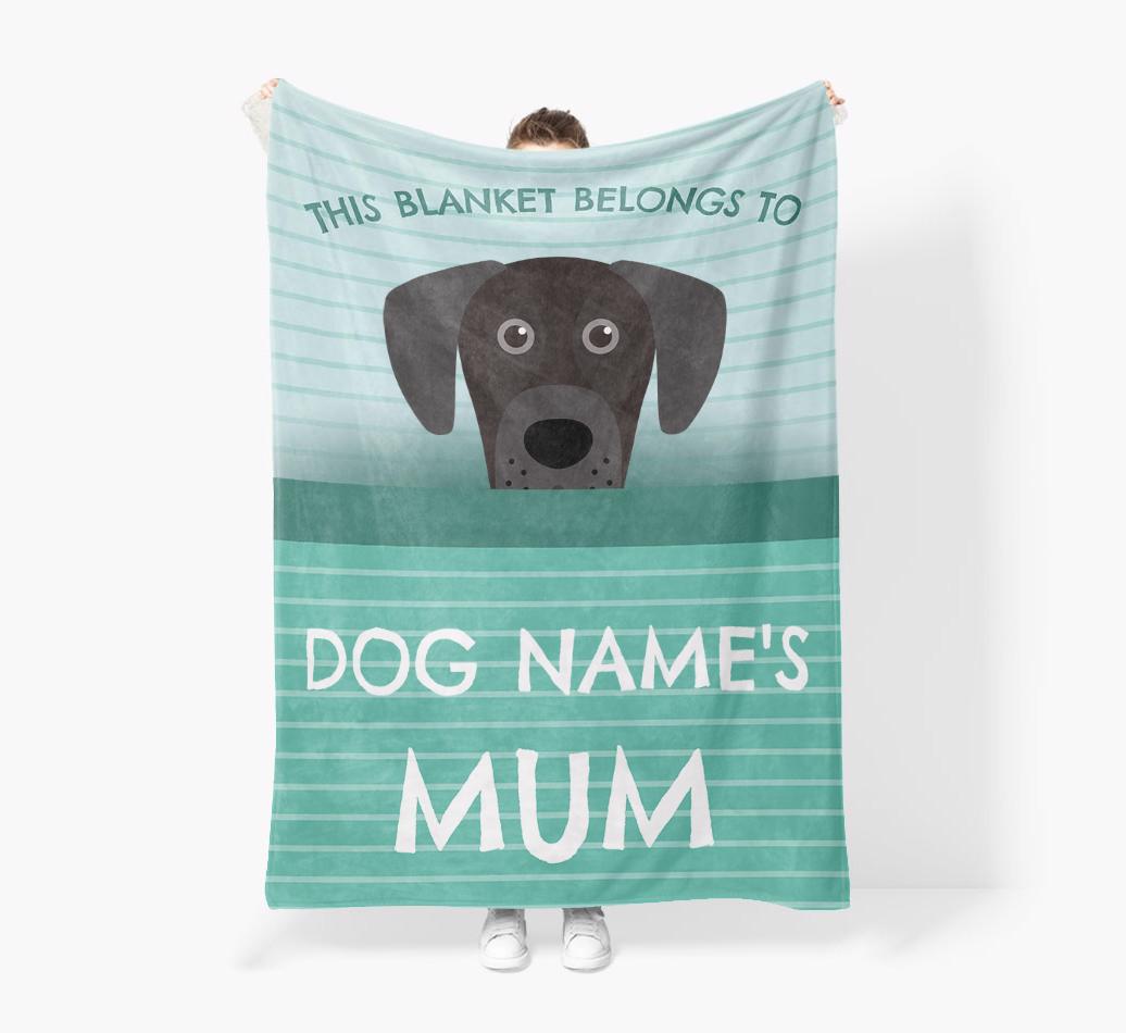 'This Blanket Belongs To...' - Personalized {breedFullName} Blanket: Premium Sherpa Fleece