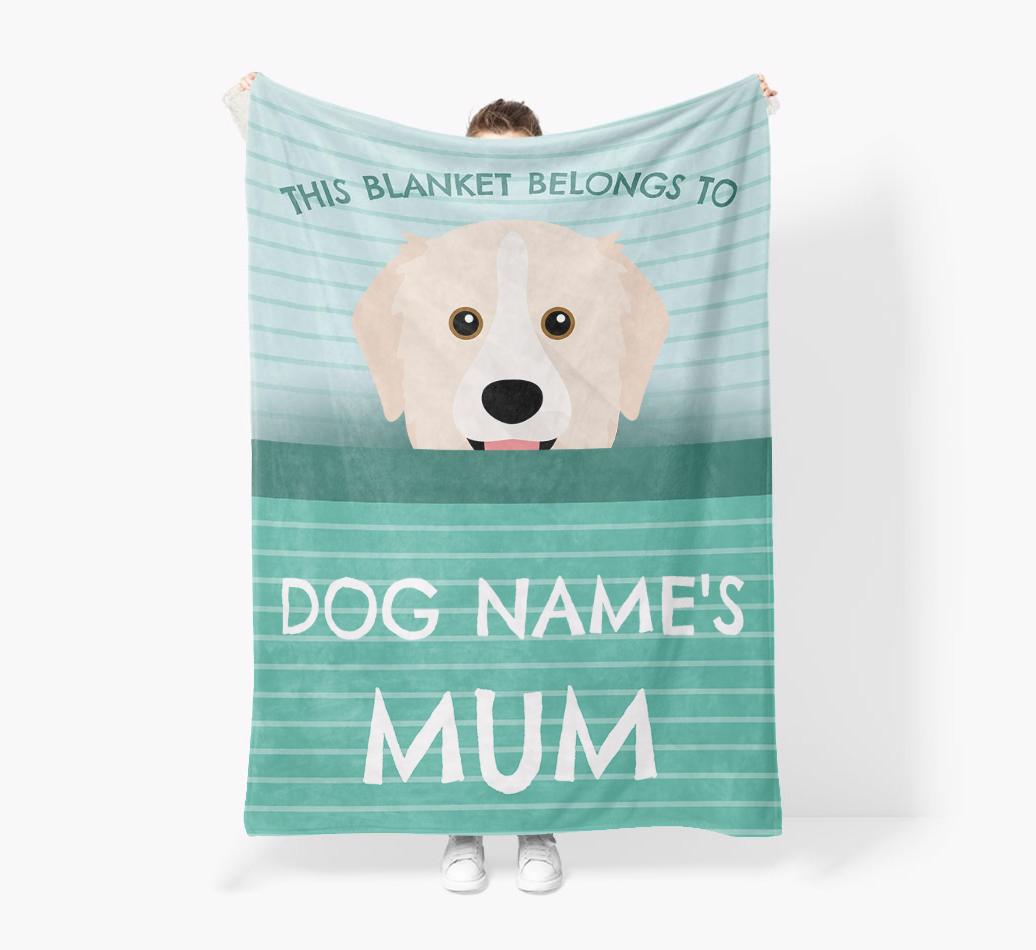 'This Blanket Belongs To...' - Personalized {breedFullName} Blanket: Premium Sherpa Fleece