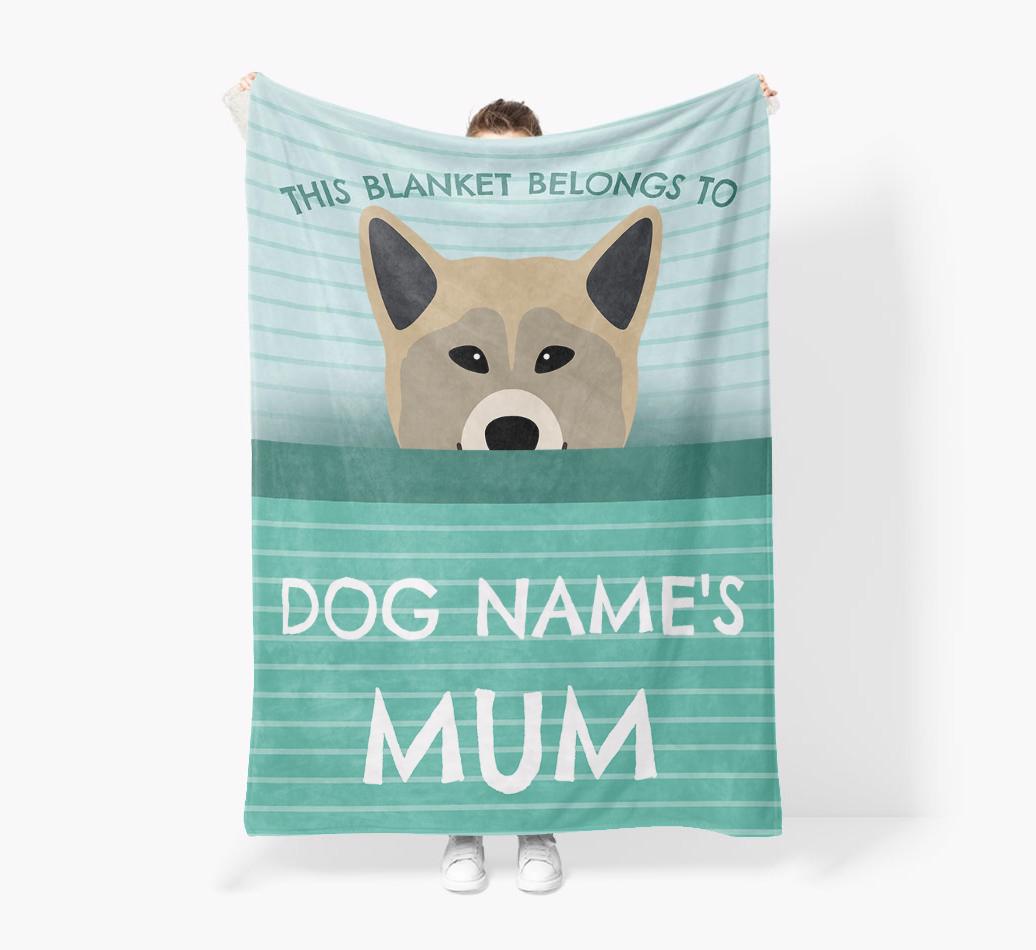 'This Blanket Belongs To...' - Personalized {breedFullName} Blanket: Premium Sherpa Fleece