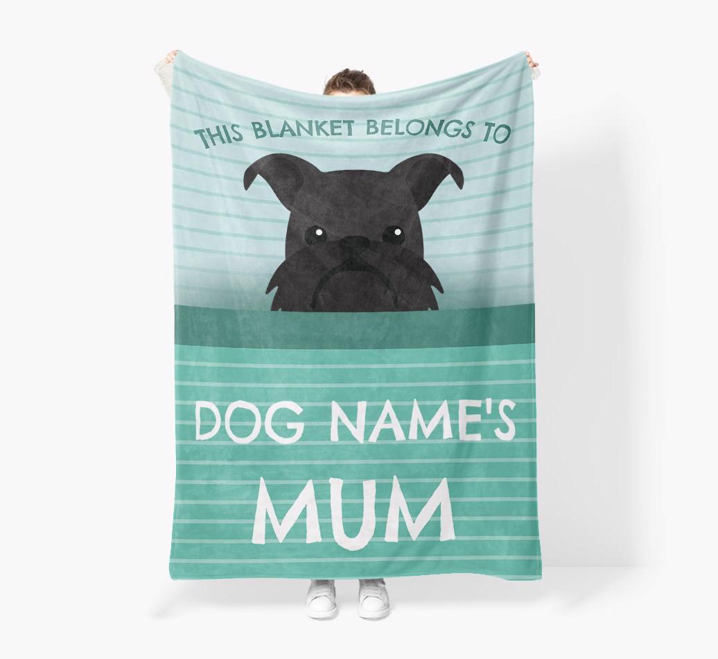 'This Blanket Belongs To...' - Personalized {breedFullName} Blanket: Premium Sherpa Fleece