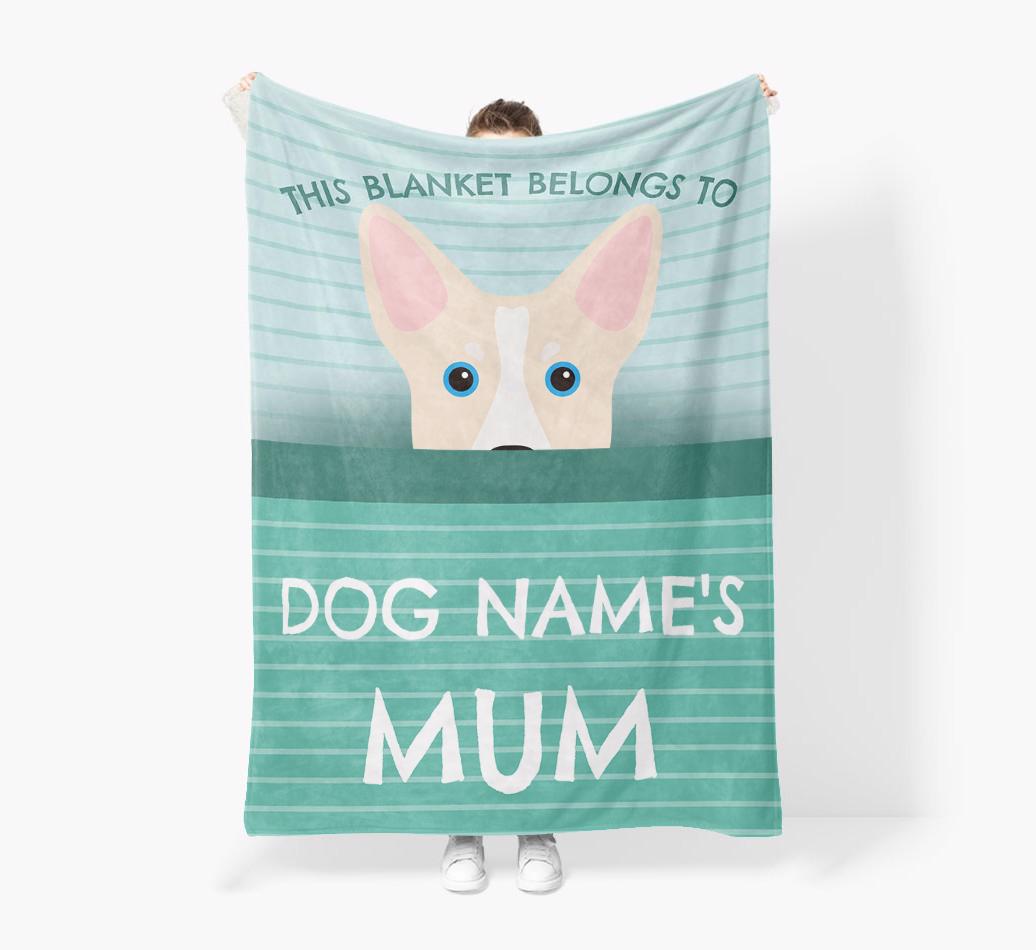 'This Blanket Belongs To...' - Personalized {breedFullName} Blanket: Premium Sherpa Fleece