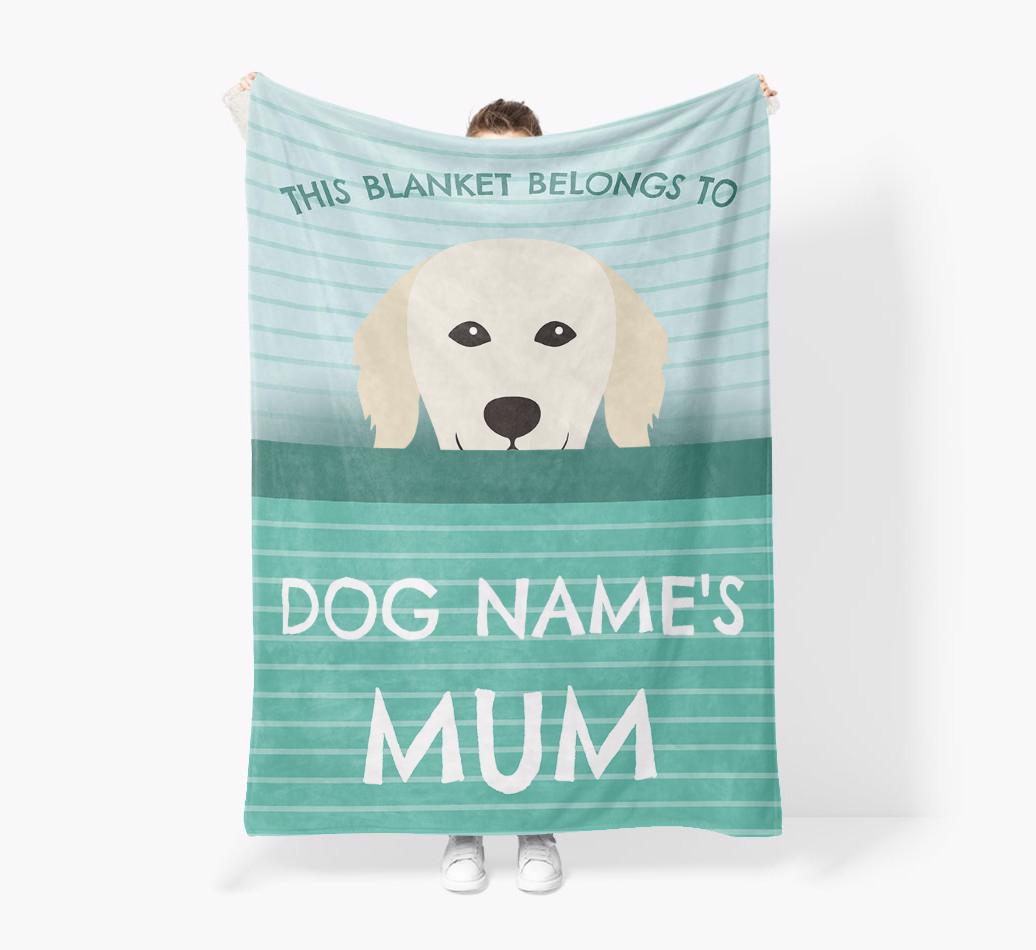 'This Blanket Belongs To...' - Personalized {breedFullName} Blanket: Premium Sherpa Fleece